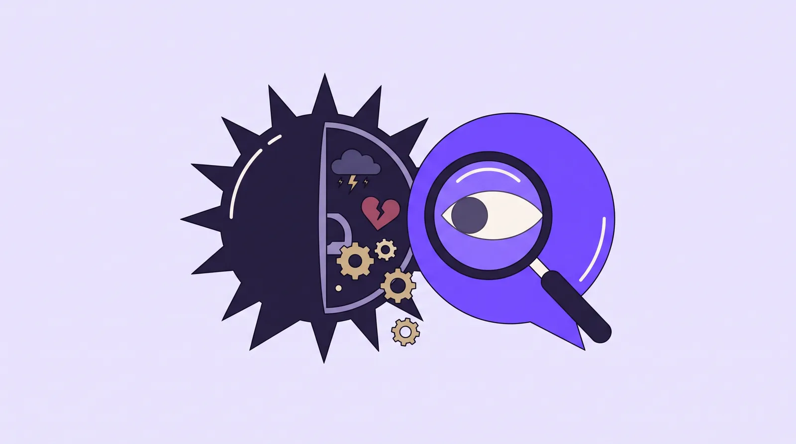Przekrój hejterskiego dymka pod lupą — ilustracja